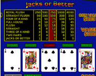 Jacks or Better Video Poker krtya HTML5 jtk